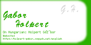 gabor holpert business card